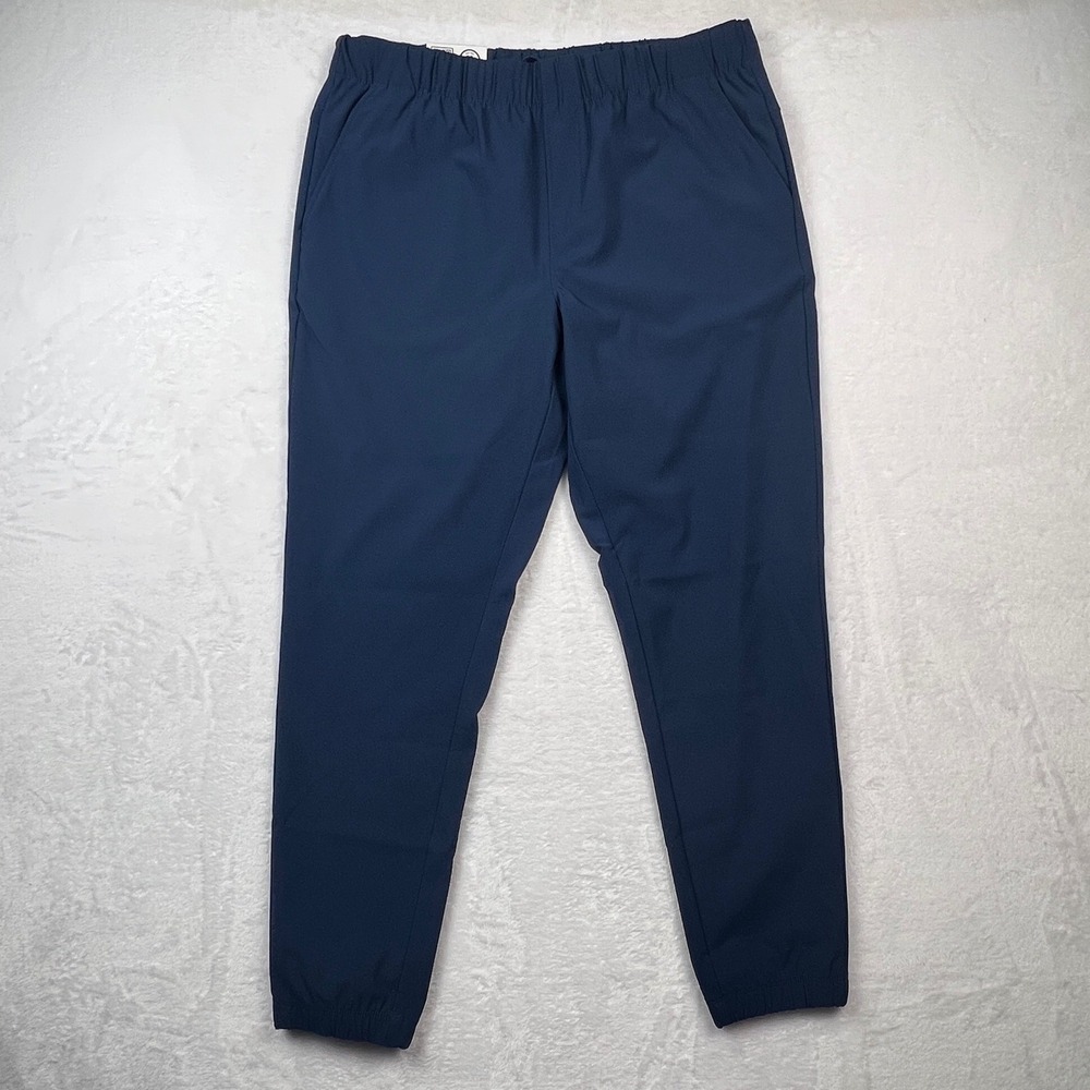 NWT Member's Mark Mens Travel Jogger Large Navy Blue 4-Way Stretch UPF 30